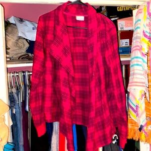 Columbia light weight jacket red plaid size med